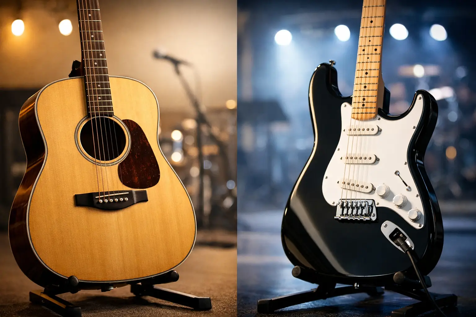 Acoustic Versus Electric Worship Guitar for Church